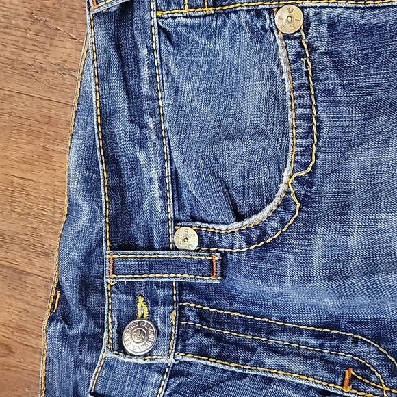 Sz33 True Religion Joey Big T Flare Jeans 100% Cotton - Picture 5 of 16